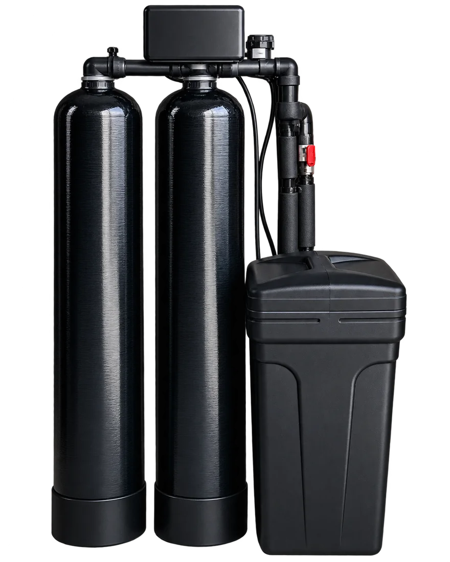 Dual tank whole-home water treatment system