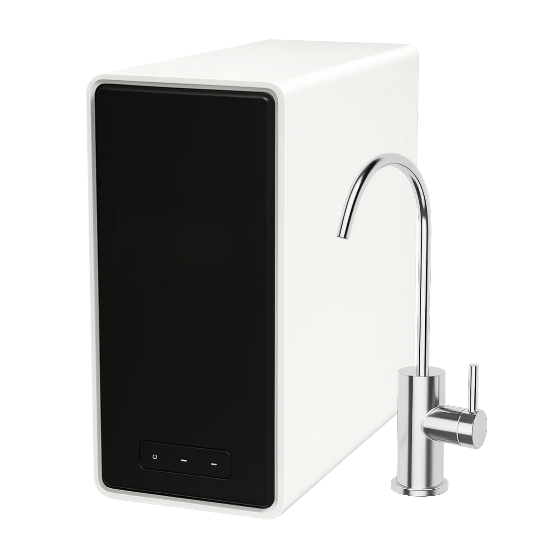 Under-sink tankless reverse osmosis unit